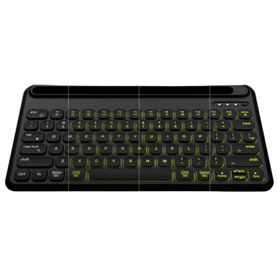 لوحة مفاتيح ABKONCORE TOS250 متعددة الأجهزة مع إضاءة خلفية RGB وبلوتوث 5.1 ومنفذ شحن من النوع C ولوحة مفاتيح صغيرة الحجم تحتوي على 78 مفتاحًا