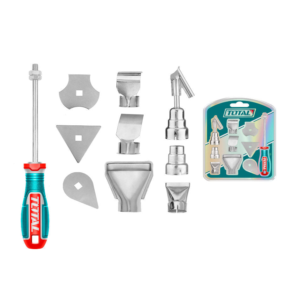 TOTAL 10-Piece Heat Gun Accessories Set High-Performance Tools TOTAL 10-Piece Heat Gun Accessories Set High-Performance Tools