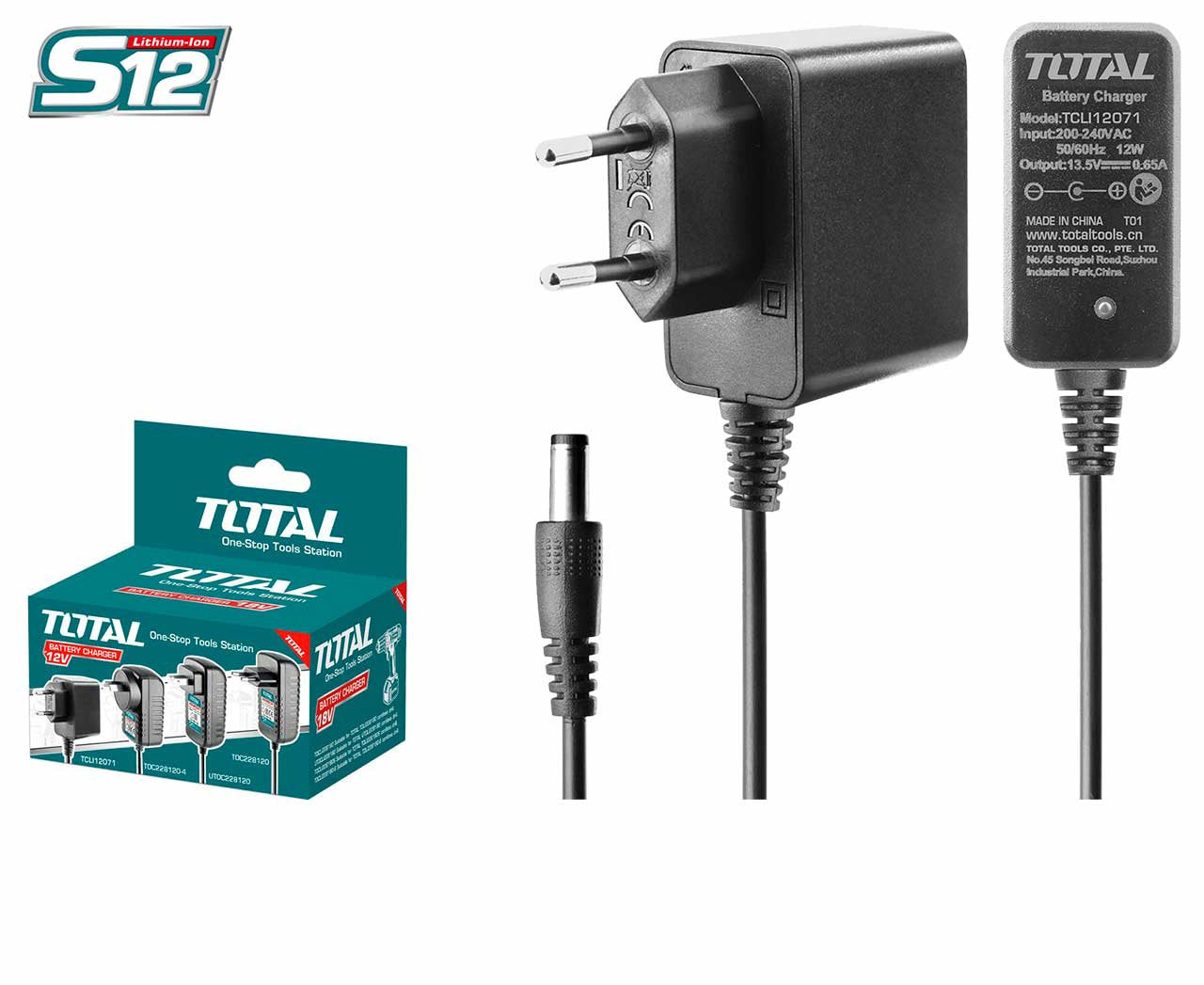 TOTAL 12V Battery Charger Fast & Reliable Charging