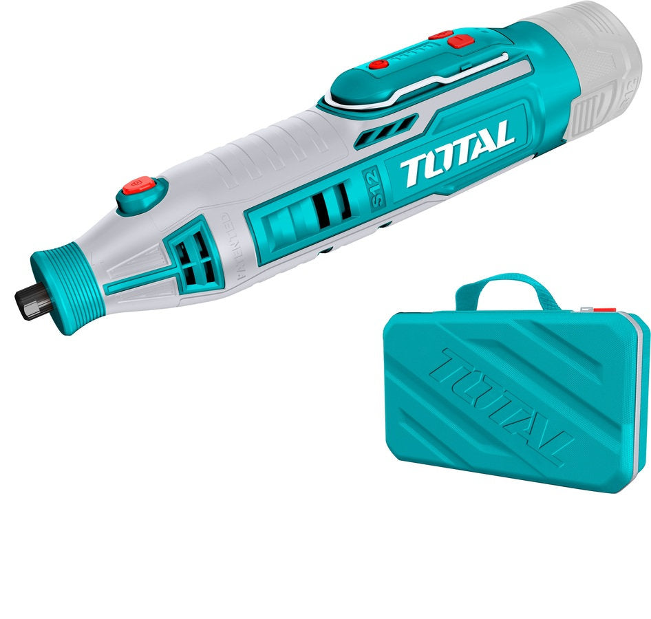 TOTAL 12V Cordless Mini Grinder & 100 Accessories Versatile