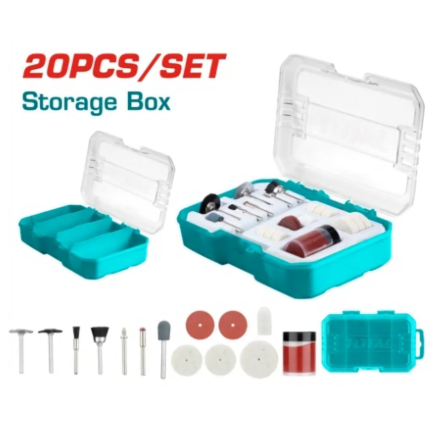 TOTAL 20-Piece Polishing Set for Mini Drill Precision & Shine