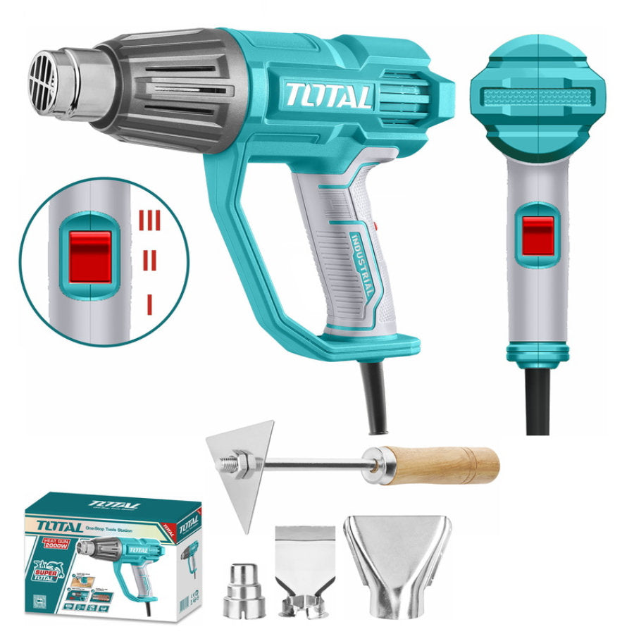 TOTAL 2000W Heat Gun High Power & Multi-Purpose Use TOTAL 2000W Heat Gun High Power & Multi-Purpose Use