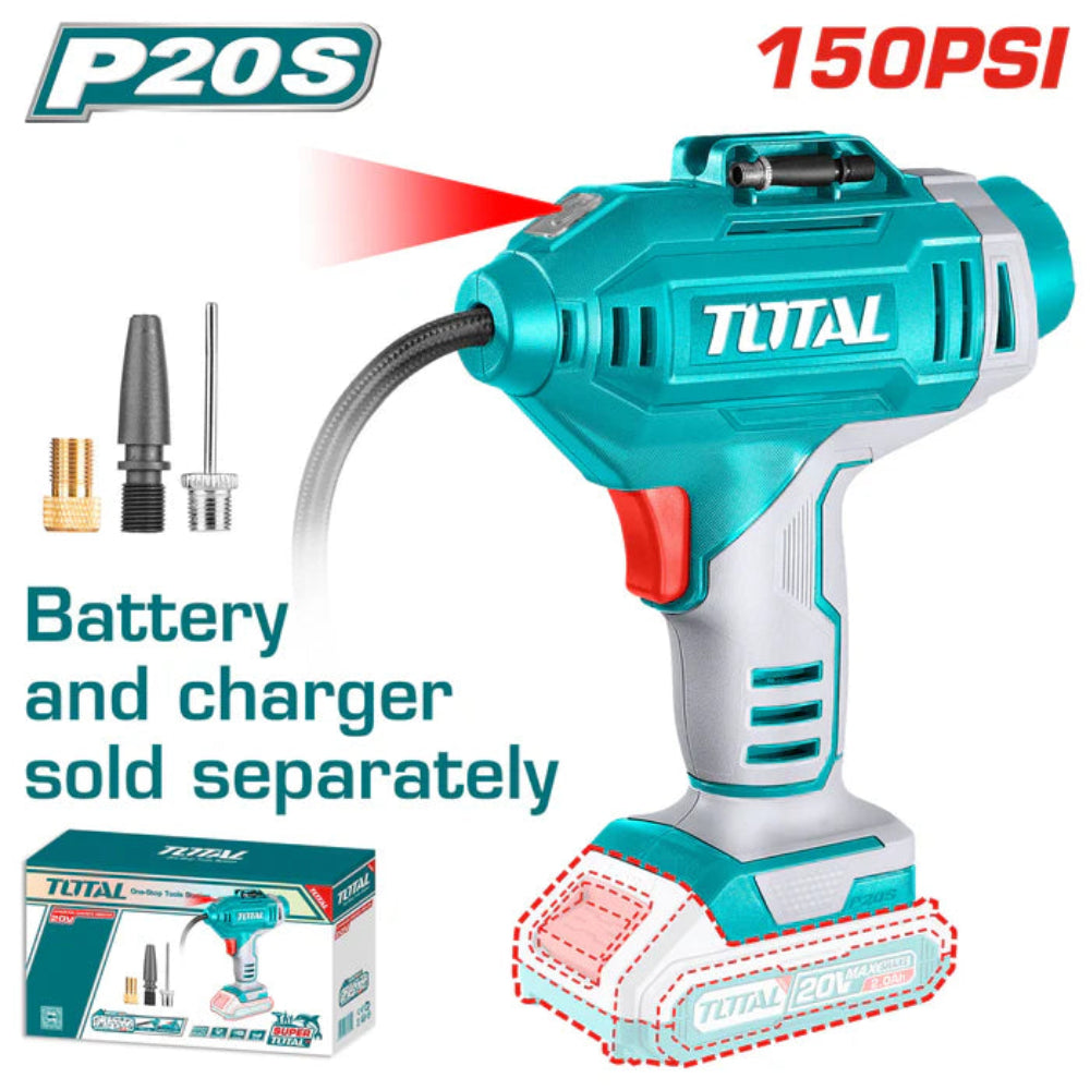 TOTAL 20V Cordless Air Inflator Portable & High Pressure TOTAL 20V Cordless Air Inflator Portable & High Pressure