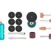 TOTAL 25-Piece Mini Drill Accessories Set Ideal for Precision Work