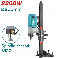 TOTAL 2800W Diamond Drilling Machine 8-inch Core Drill