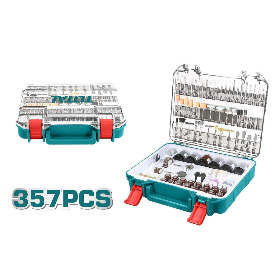 TOTAL 357-Piece Mini Drill Accessories Complete Set TOTAL 357-Piece Mini Drill Accessories Complete Set