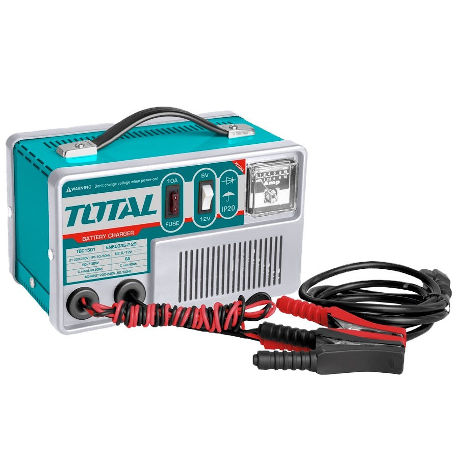 TOTAL 6A Car Battery Charger Fast & Efficient 