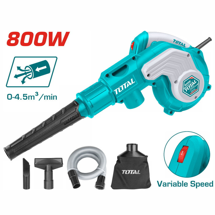 TOTAL 800W Blower High Power for Cleaning & Dust Removal TOTAL 800W Blower High Power for Cleaning & Dust Removal