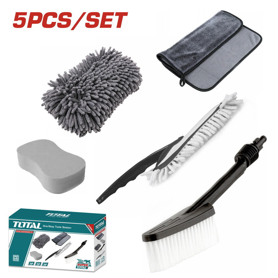 TOTAL Car Cleaning Kit 5-Piece Set for Professional Cleaning TOTAL Car Cleaning Kit 5-Piece Set for Professional Cleaning