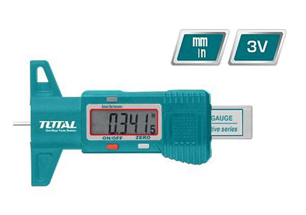 TOTAL Car Tire Thickness Gauge Precision Measuring Tool TOTAL Car Tire Thickness Gauge Precision Measuring Tool