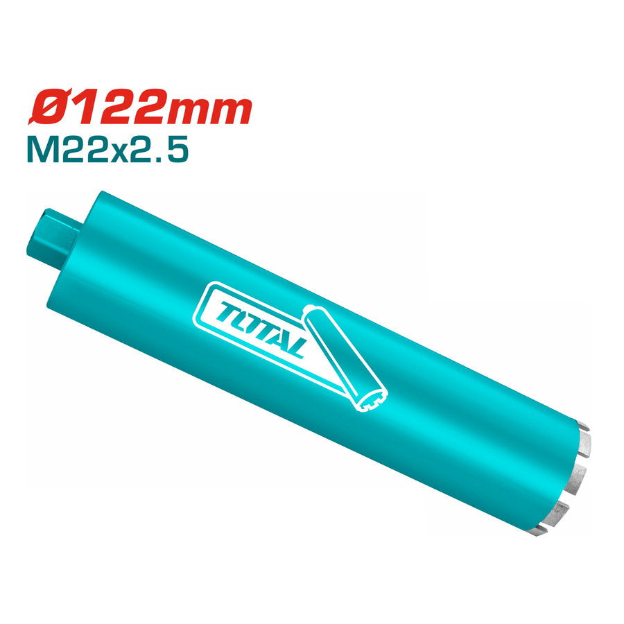 TOTAL Diamond Core Bit 5×45cm High Precision for Concrete & Marble TOTAL Diamond Core Bit 5×45cm High Precision for Concrete & Marble