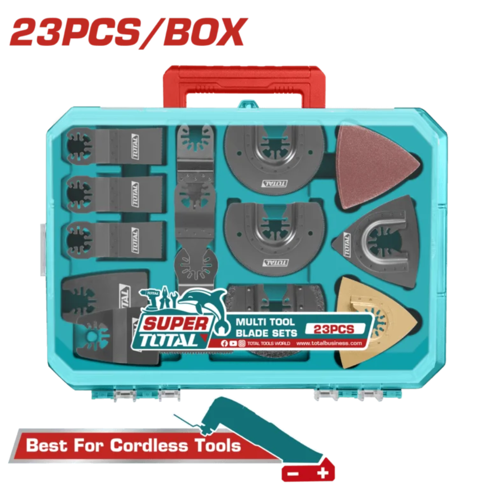 TOTAL Multi-Tool Blade Set 23 pcs Versatile & Durable TOTAL Multi-Tool Blade Set 23 pcs Versatile & Durable