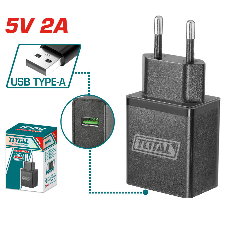 TOTAL USB 5V Charger Compact & Fast Charging for All Devices TOTAL USB 5V Charger Compact & Fast Charging for All Devices