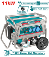 TOTAL Gasoline Generator 11kW – 10kW Rated Output with ATS Interface & Electric Start (TP1120006)