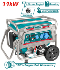 TOTAL Gasoline Generator 11kW – 10kW Rated Output with ATS Interface & Electric Start (TP1120006)
