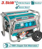 TOTAL Gasoline Generator 3.5kW – Recoil + Electric Start (TP135006E)