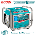 TOTAL 0.8kW Gasoline Generator – 2-Stroke Portable Generator (TP18005)