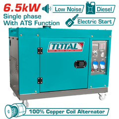 TOTAL Silent Diesel Generator 6.5kW with ATS – TP265001-1