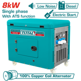 TOTAL Silent Diesel Generator 8kW – Electric Start with ATS Function (TP280001-1)