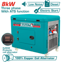 TOTAL Silent Diesel Generator 8.0kW Three Phase with ATS – Electric Start Generator (TP2800032-1)