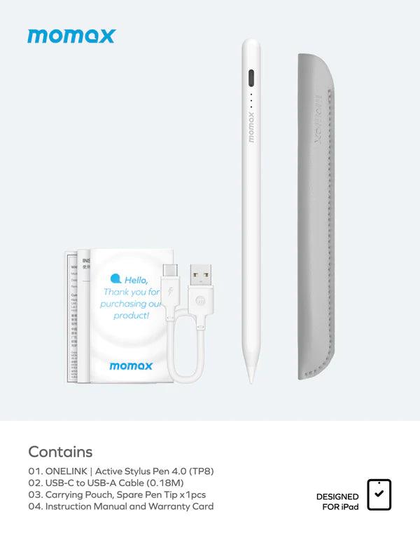 قلم موماكس النشط لجهاز آيباد دقة وميزات - أبيض