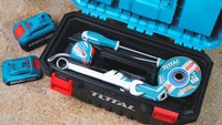 TOTAL 3 Pcs Plastic Tool Boxes Set – 14" / 17" / 20" Heavy-Duty PP (TPBXK0031)