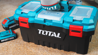 TOTAL 3 Pcs Plastic Tool Boxes Set – 14" / 17" / 20" Heavy-Duty PP (TPBXK0031)