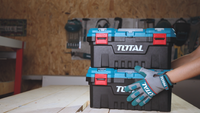 TOTAL 3 Pcs Plastic Tool Boxes Set – 14" / 17" / 20" Heavy-Duty PP (TPBXK0031)