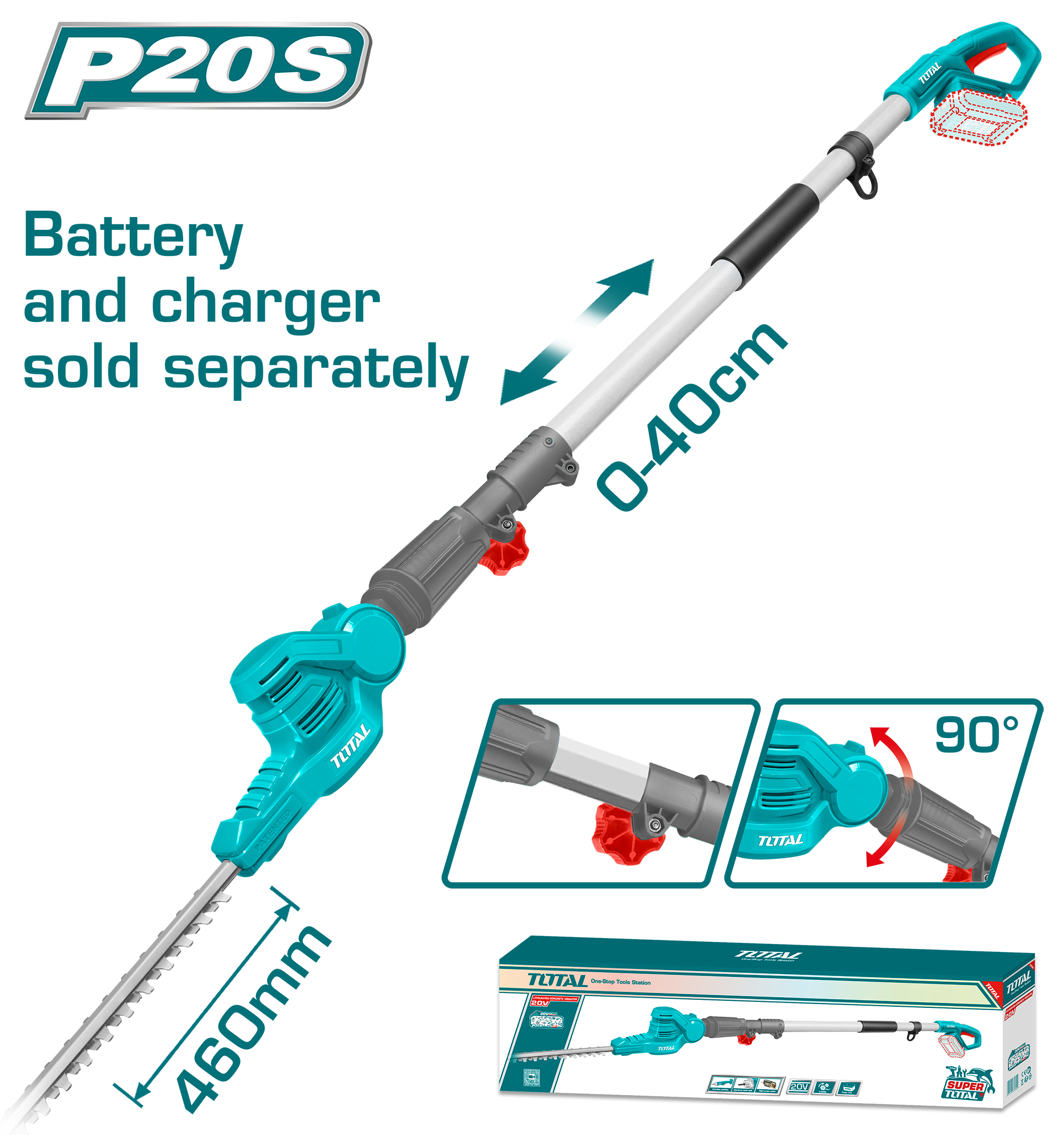 Total 20V Pruning Saw without Battery and Charger – Efficient Tool