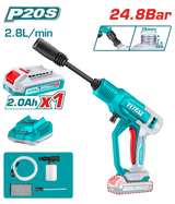 TOTAL Cordless Pressure Washer 24.8Bar | 20V (TPWLI20362)