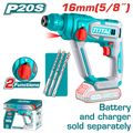 TOTAL Cordless Rotary Hammer SDS Plus 20V | 1.5J - Battery & Charger Sold Separately (TRHLI20168)