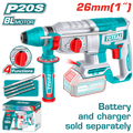 TOTAL 20V SDS Plus Brushless Hammer – TRHLI20268 (Bare Tool)