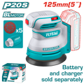 TOTAL Cordless Random Orbit Sander 20V - 125mm | 5" - Battery & charger sold separately (TROSLI2002)