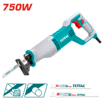 TOTAL Reciprocating Saw 750W with SDS Blade Change – Variable Speed 900-3300rpm (TS100756)