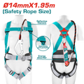 TOTAL Safety Harness with Energy Absorber and ￠14mm*1.95m Rope (TSH501420)