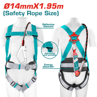 TOTAL Safety Harness with Energy Absorber and ￠14mm*1.95m Rope (TSH501420)