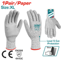 TOTAL Cut-Resistance Gloves – Level 5 Protection, PU Coated (TSP1702-XL)
