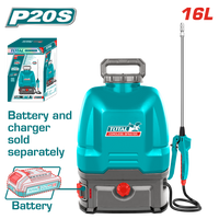TOTAL Cordless Sprayer 16L | 20V - Battery & Charger Sold Separately (TSPLI2016)