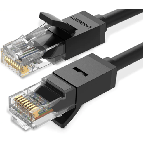 كابل يوجرين Cat 6 U/UTP 30م (أسود) - كابل إيثرنت عالي السرعة