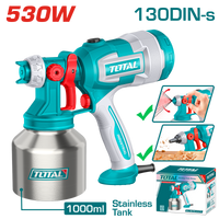 TOTAL Electric Paint Spray Gun 530W – Paint Sprayer 1000ml with Adjustable Spray & Dust Blower (TT45061)