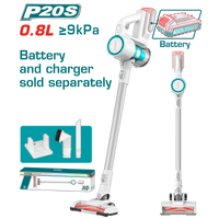 TOTAL Cordless Vacuum Cleaner 20V – 120W Cyclone Vacuum with HEPA Filter - Battery & Charger Sold Separately (TVLI20061)