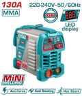 TOTAL Inverter MMA Welding Machine 130A – IGBT Welding Machine with Accessories (TW213049)