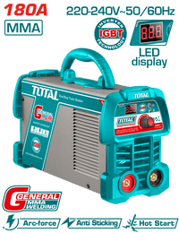 TOTAL Inverter MMA Welding Machine 180A – IGBT Technology with LED Display (TW218059)