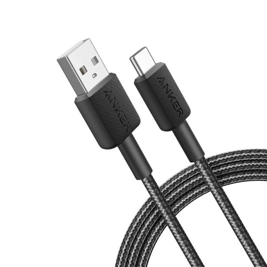 Anker Nylon USB-C to USB-A 2.0 Cable 6Ft (Black)
