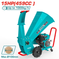 TOTAL Gasoline Wood Chipper 15HP – 100mm Capacity Wood Shredder with Wheels (TWCS2100)