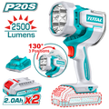 TOTAL Cordless Work Lamp 20V – 2500 Lumens LED Rechargeable Work Light Kit (TWLI20887)