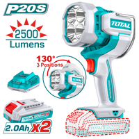 TOTAL Cordless Work Lamp 20V – 2500 Lumens LED Rechargeable Work Light Kit (TWLI20887)