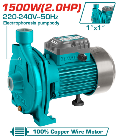 TOTAL Centrifugal Water Pump 1500W | 2.0HP - 1" (TWP215006)