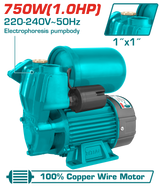 TOTAL Automatic Self-Priming Water Pump 1.0HP – With Pressure Switch & Tank (TWP97506)