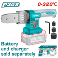 TOTAL Cordless Plastic Tube Welding Tool 20V – 320℃ Adjustable Temperature - Battery & Charger Sold Separately (TWTLI2018)